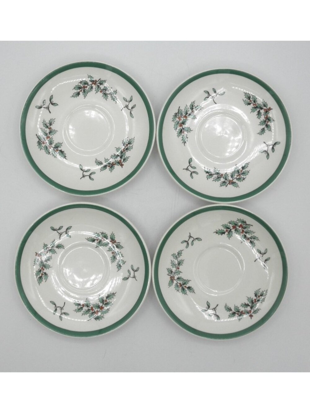 Christmas Tree by Spode Flat Cup & Saucer Set of 4 Pattern Code: SP CHT England - Picture 9 of 12